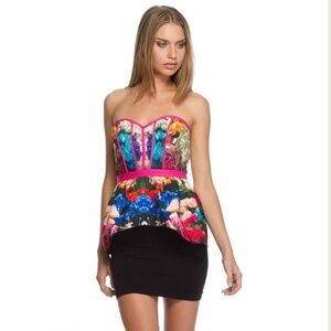 Cameo Hold Music Floral Bustier